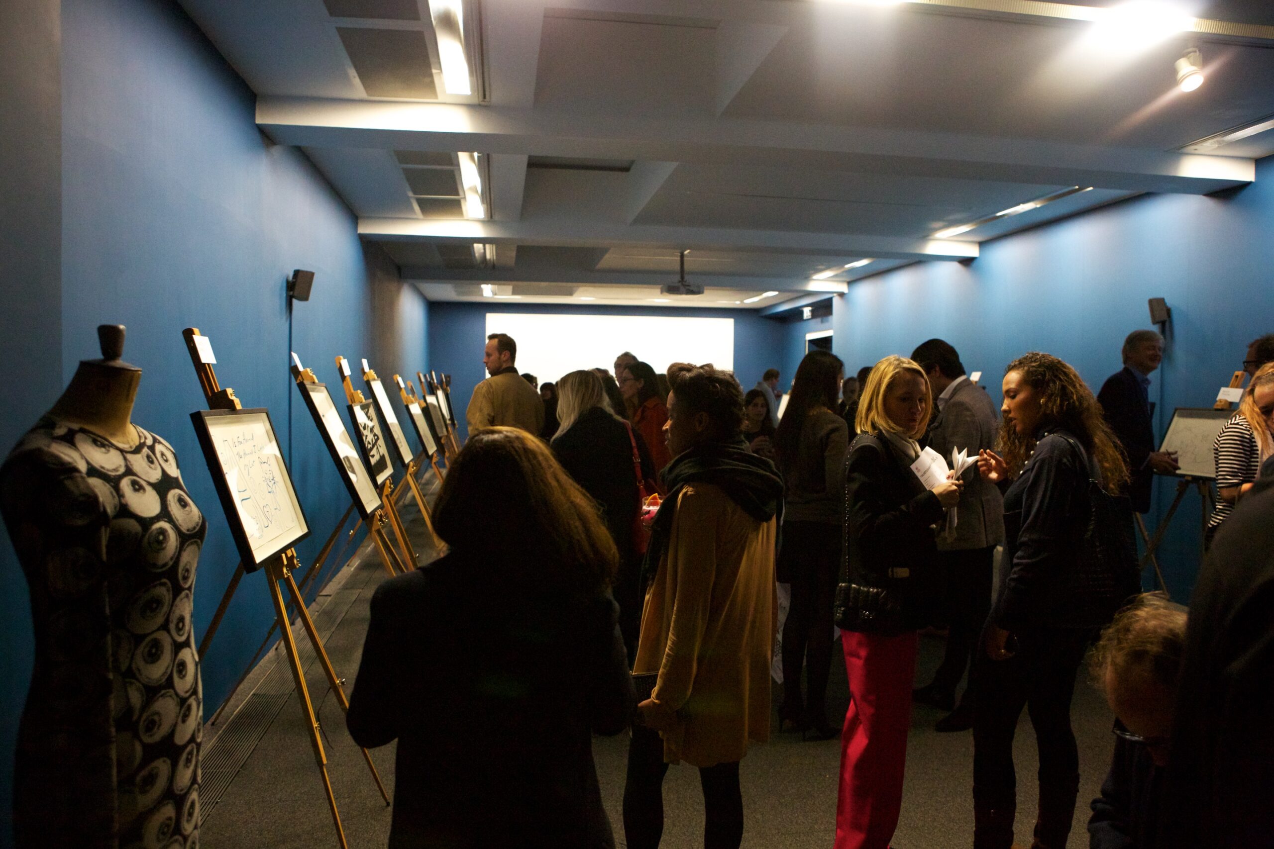 Display of framed artworks at Serpentine